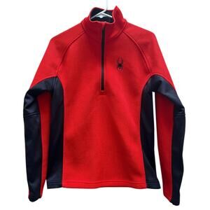 Spyder Red and Black Quarter Zip Pullover Men's Size Small